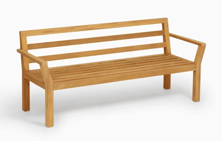 Gartenbank Weish�upl New Hampton 4er Holzbank 180 cm Teakholzbank mit Armlehnen
